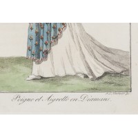 Moda ok 1805, w stylu Empire. Wg Horace Vernet'a, z serii: Costume Parisien. Francja. Ok. 1805. 